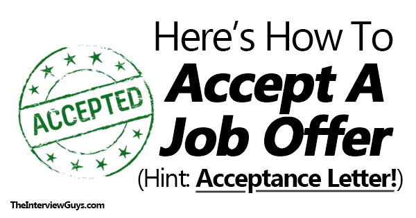 Acceptance Letter For A Job Offer from theinterviewguys.com