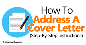 How To Address A Cover Letter Step By Step Instructions