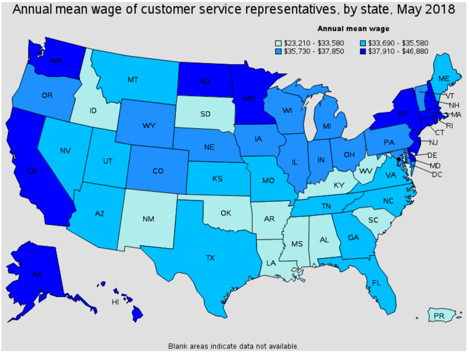 Average Wage For Customer Service Representative