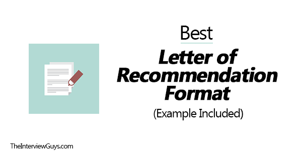 letter of recommendation layout format